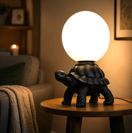 Midnight Tortoise Lamp - Black