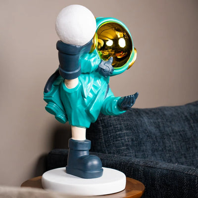 Green Astronaut Kicker Lamp