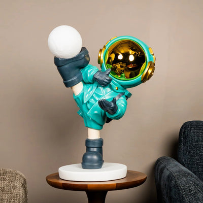 Green Astronaut Kicker Lamp
