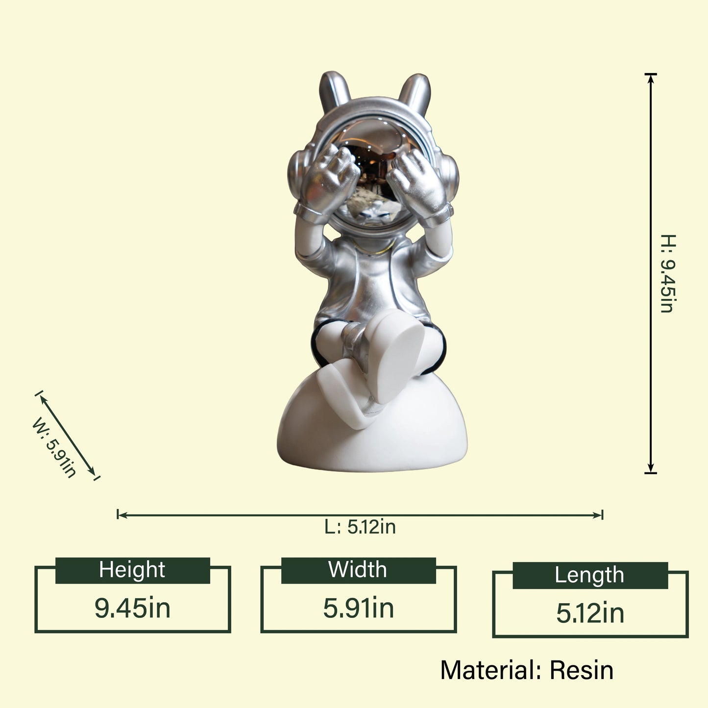Cosmic Peek Figurine- Silver