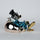 Chrome Money Tycoon blue sculpture