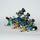 modern chrome figurine sculpture with blue finish for home decor interiors