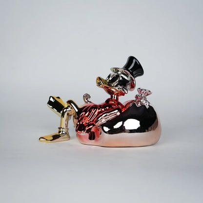 Chrome Money Tycoon gold sculpture