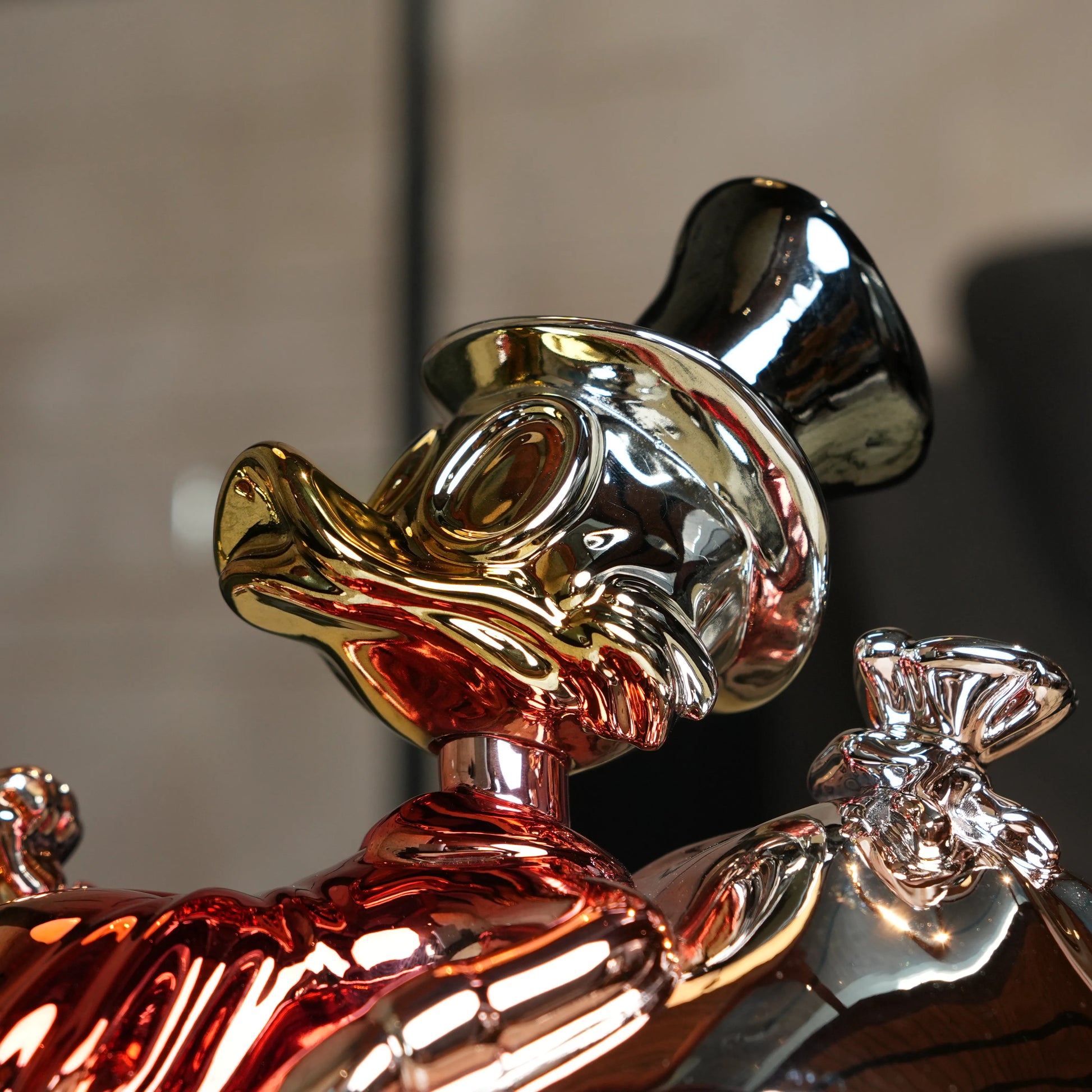 Chrome Money Tycoon gold sculpture