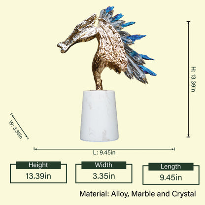 Crystal Prism Horse, blue mane, spec view