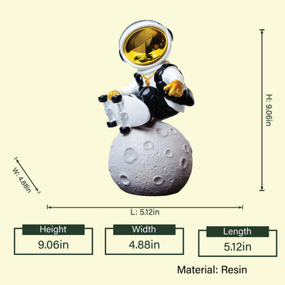 Cosmic Skater white astronaut on moon spec