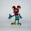 aurora metallic mickey mouse figurine with red teal gradient finish