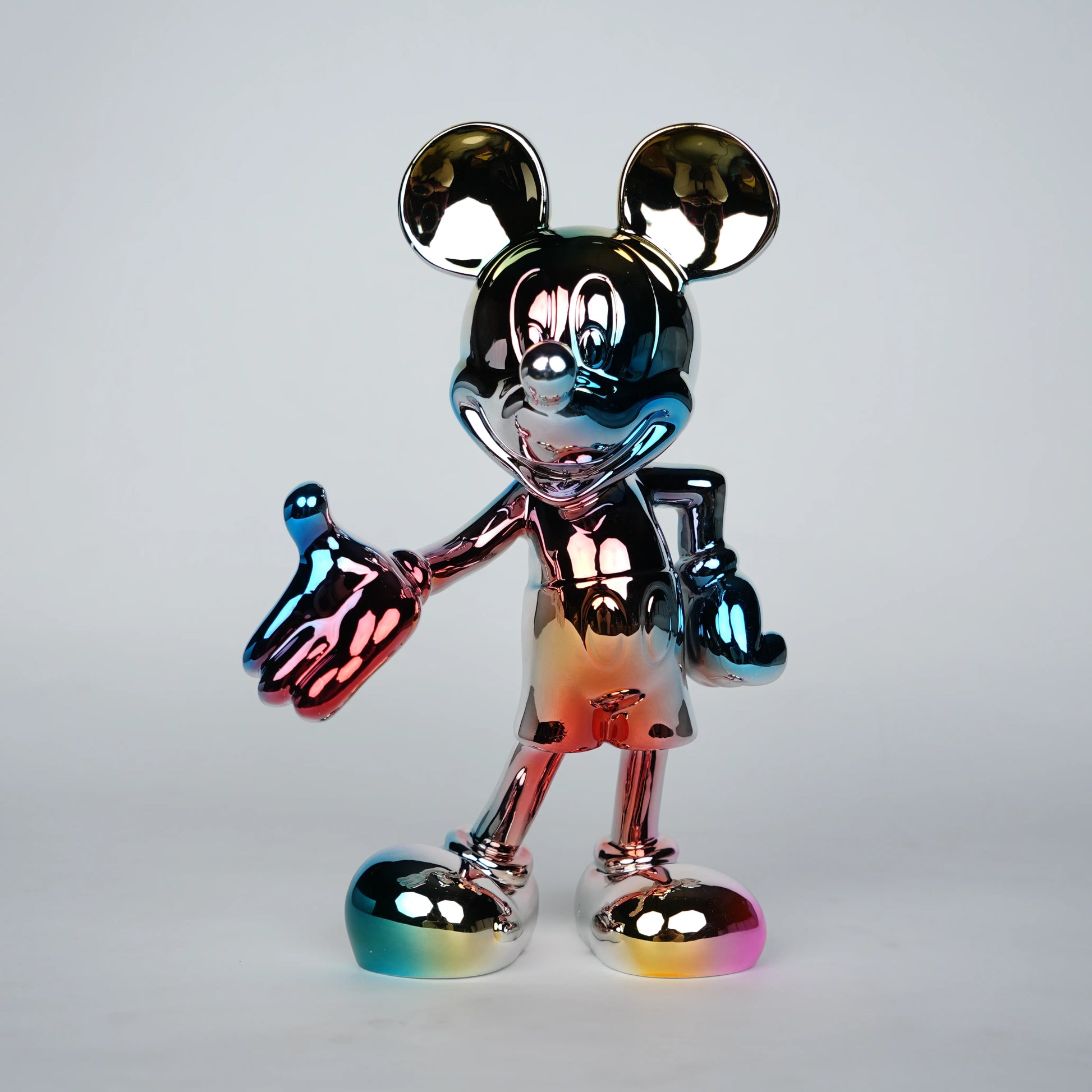 chromatic gradient mouse decor figure metallic gradient cartoon mouse sculpture