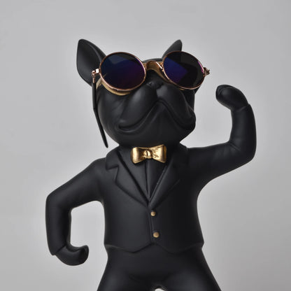 matte black bulldog wine glass holder