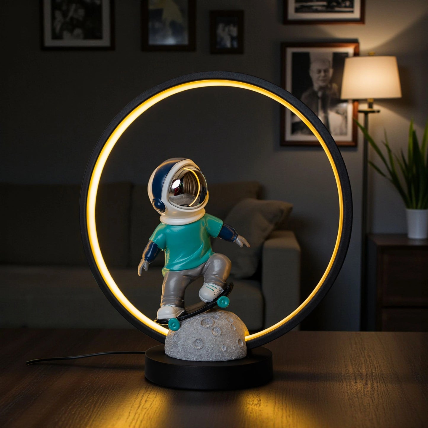 Cosmic Skater Lamp- Teal