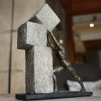 Vertical Bronze Strive Figurine