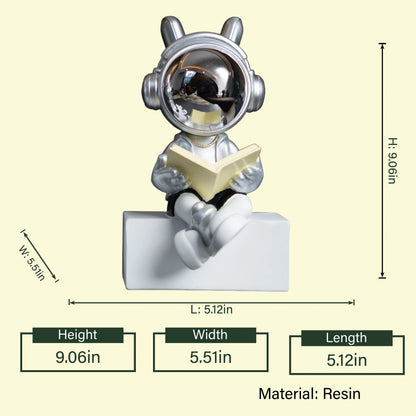Cosmic Reader Figurine- Silver