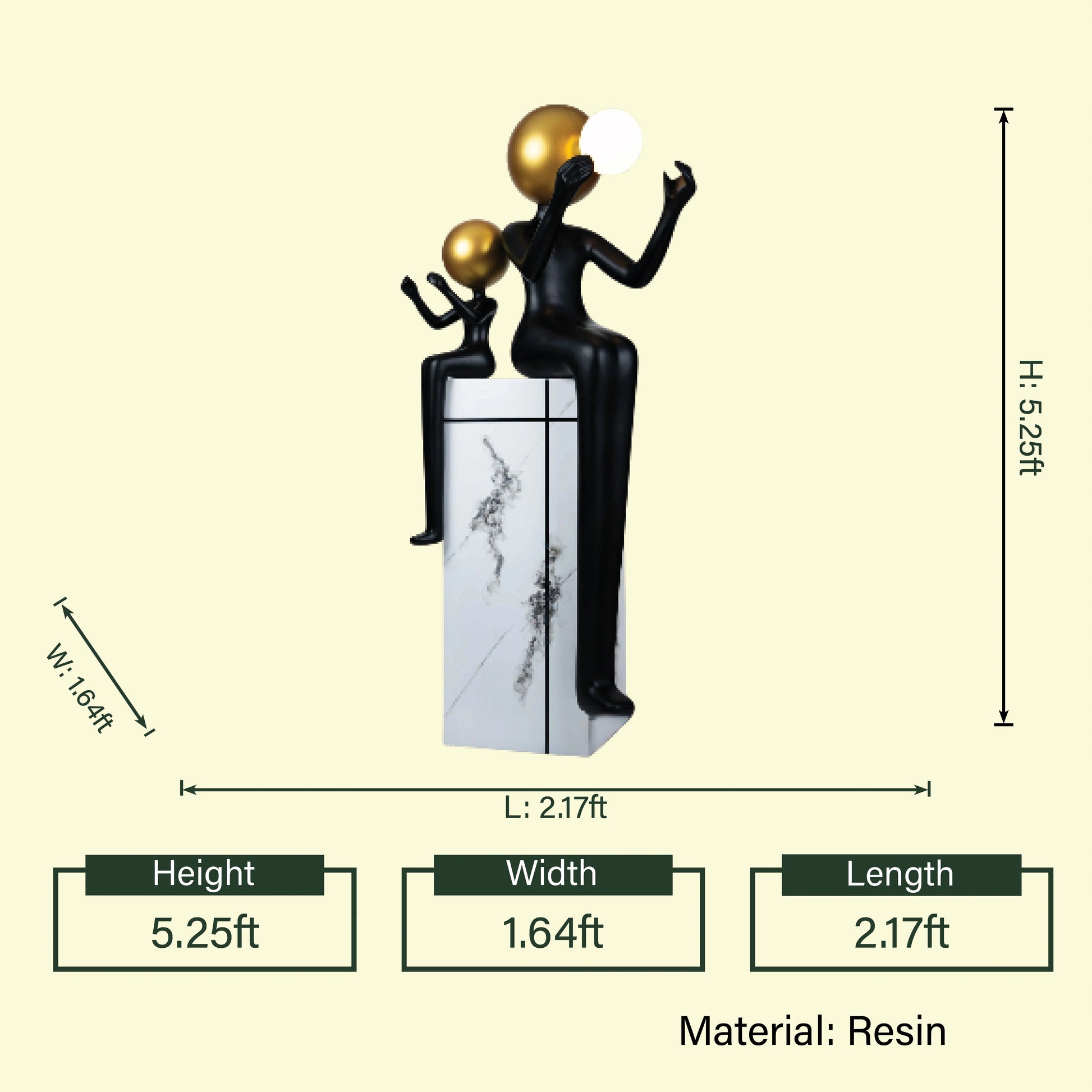 Radiant Bond two-figure marble pedestal spec
