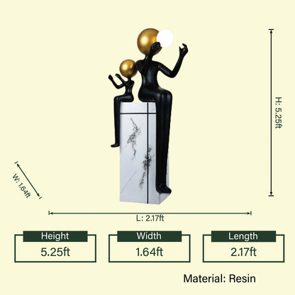 Radiant Bond two-figure marble pedestal spec
