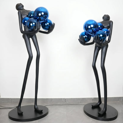 azure radiance blue sculpture modern abstract home decor for living room
