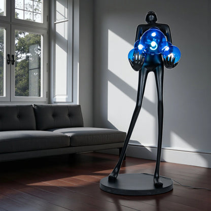 azure radiance blue sculpture modern abstract home decor for living room