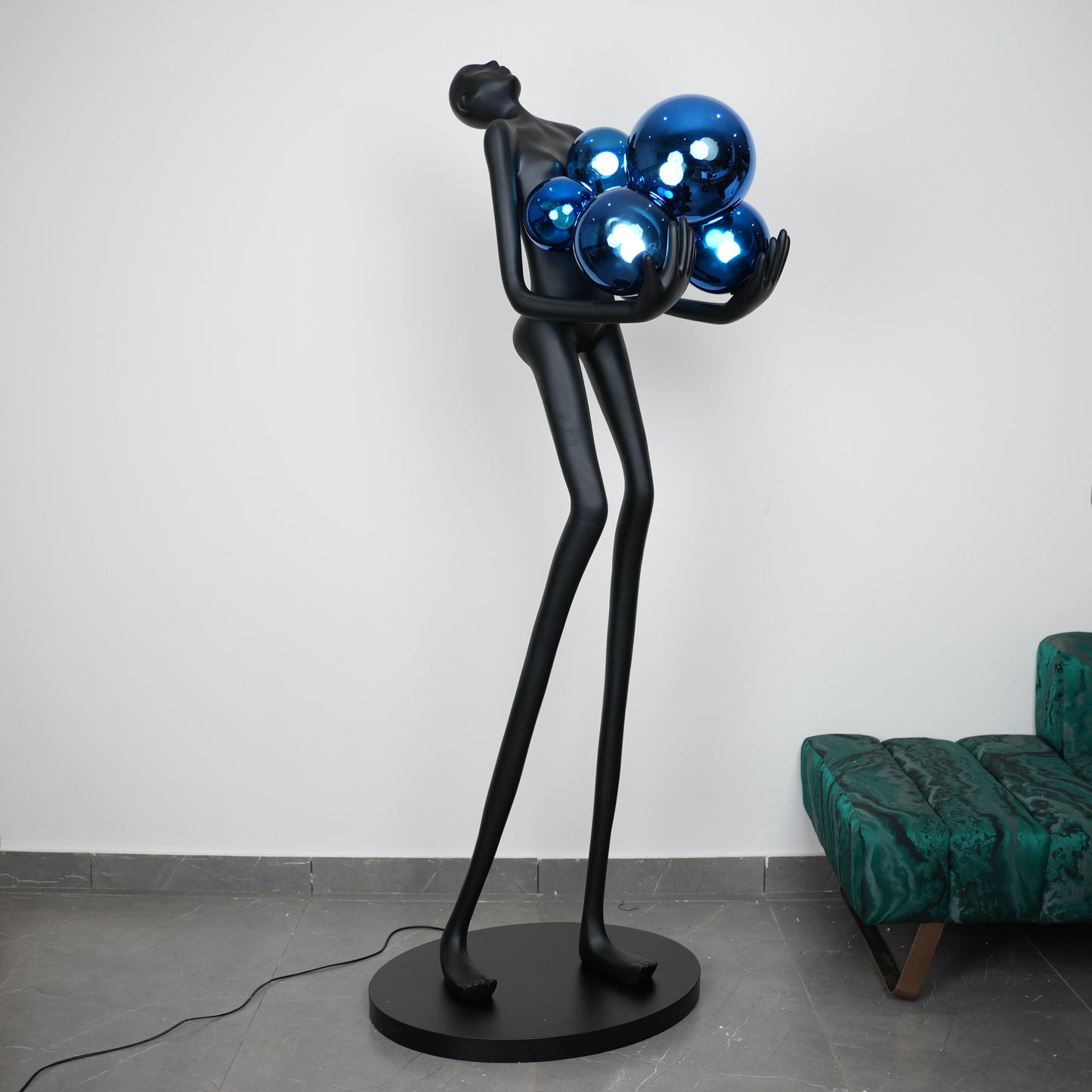 azure radiance blue sculpture modern abstract home decor for living room