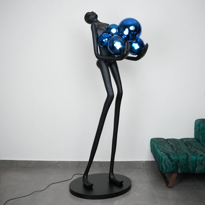 azure radiance blue sculpture modern abstract home decor for living room