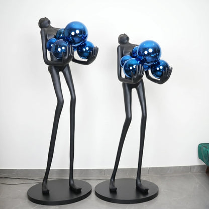 azure radiance blue sculpture modern abstract home decor for living room