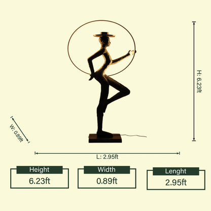Luminous Poise, bronze dancer, spec side