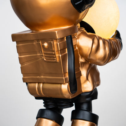 Astronaut lamp on white cloud base