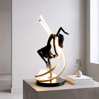 Liberty Sculpture Table Lamp - Black