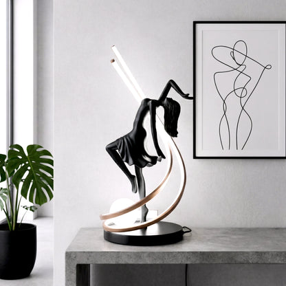 Liberty Sculpture Table Lamp side angle modern lighting