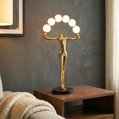 Sphere of Heaven Floor Lamp side view sculptural design