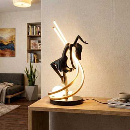 Liberty Sculpture Table Lamp - Electroplated
