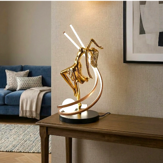 Liberty Sculpture Lamp - Gold Electroplated