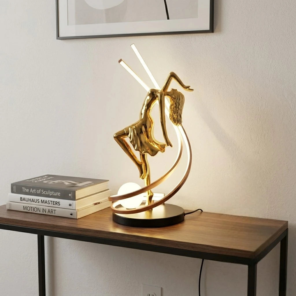 Liberty Sculpture Floor Lamp angled view modern decor