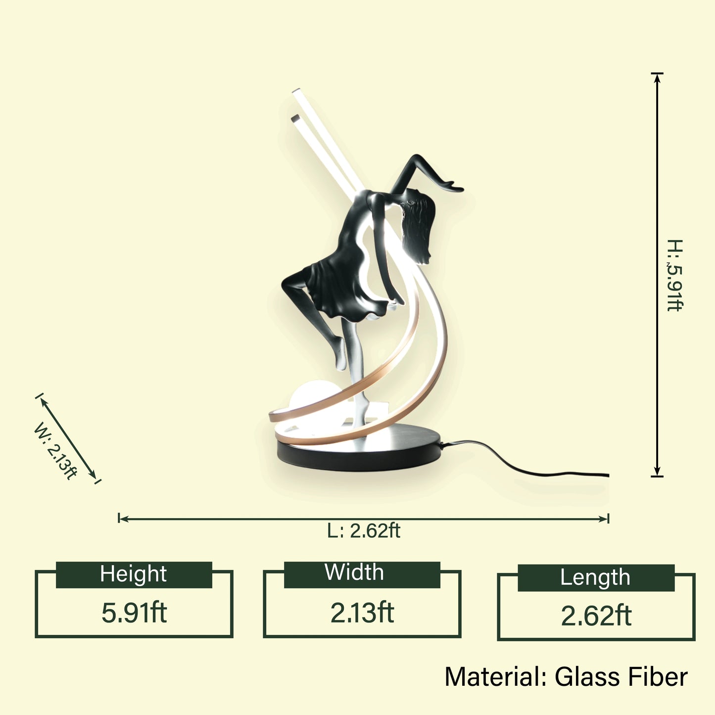 Liberty Sculpture Floor Lamp full design structure
