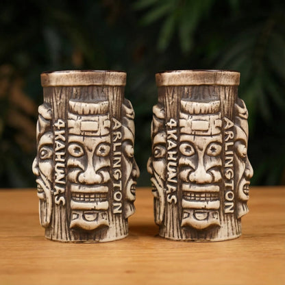 Tribal Tiki Mug- Set of 2