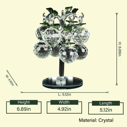 Clear crystal tree medium round base spec