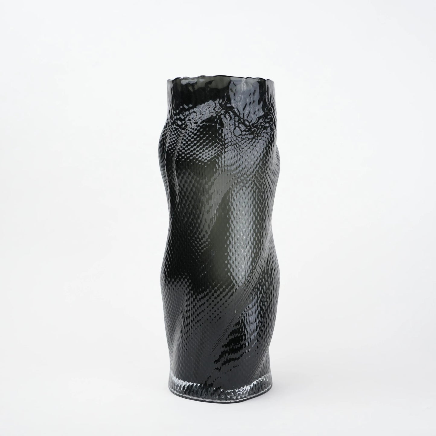 Smoky flow vase hourglass alternate front view