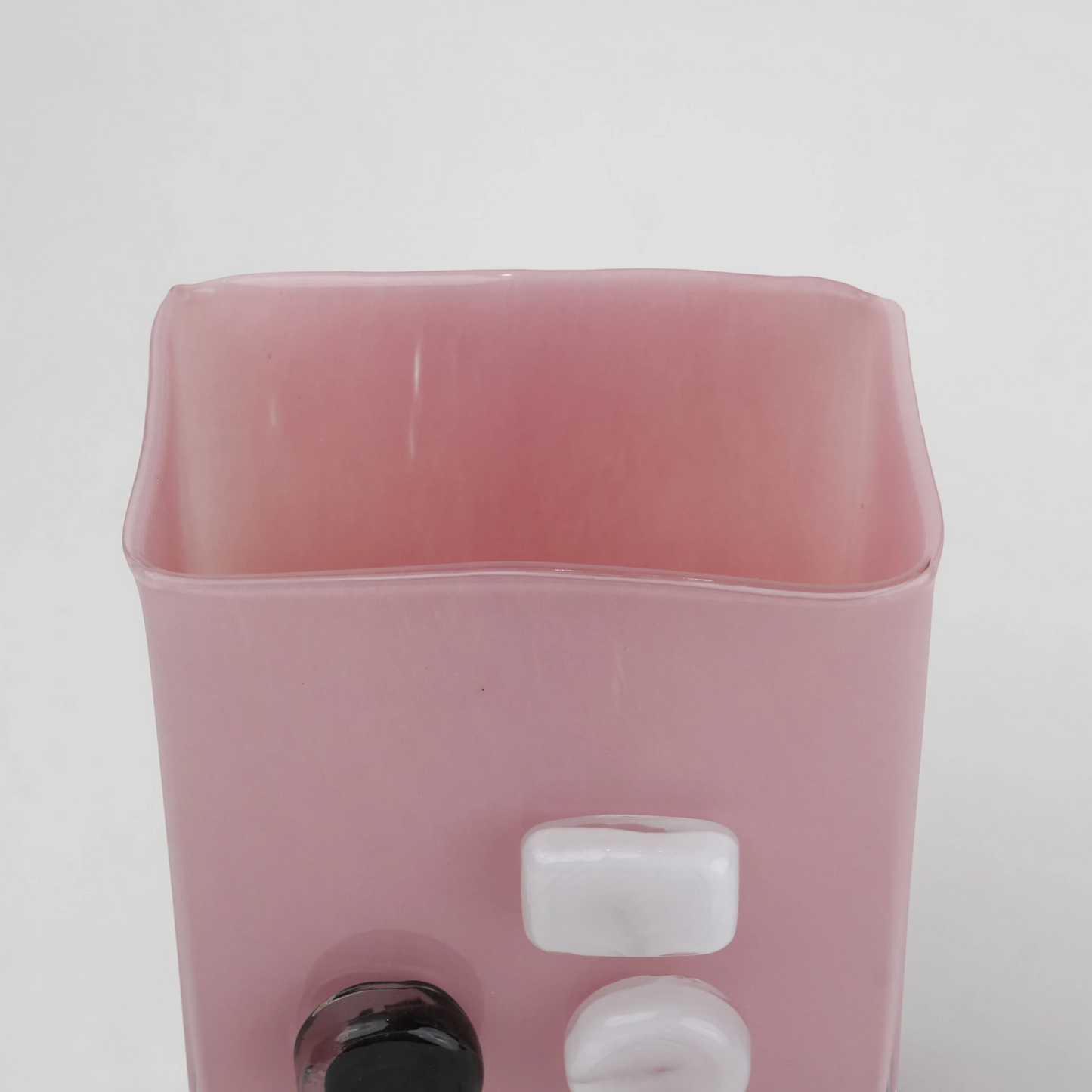 Blush Art Glass close-up, murrine accents