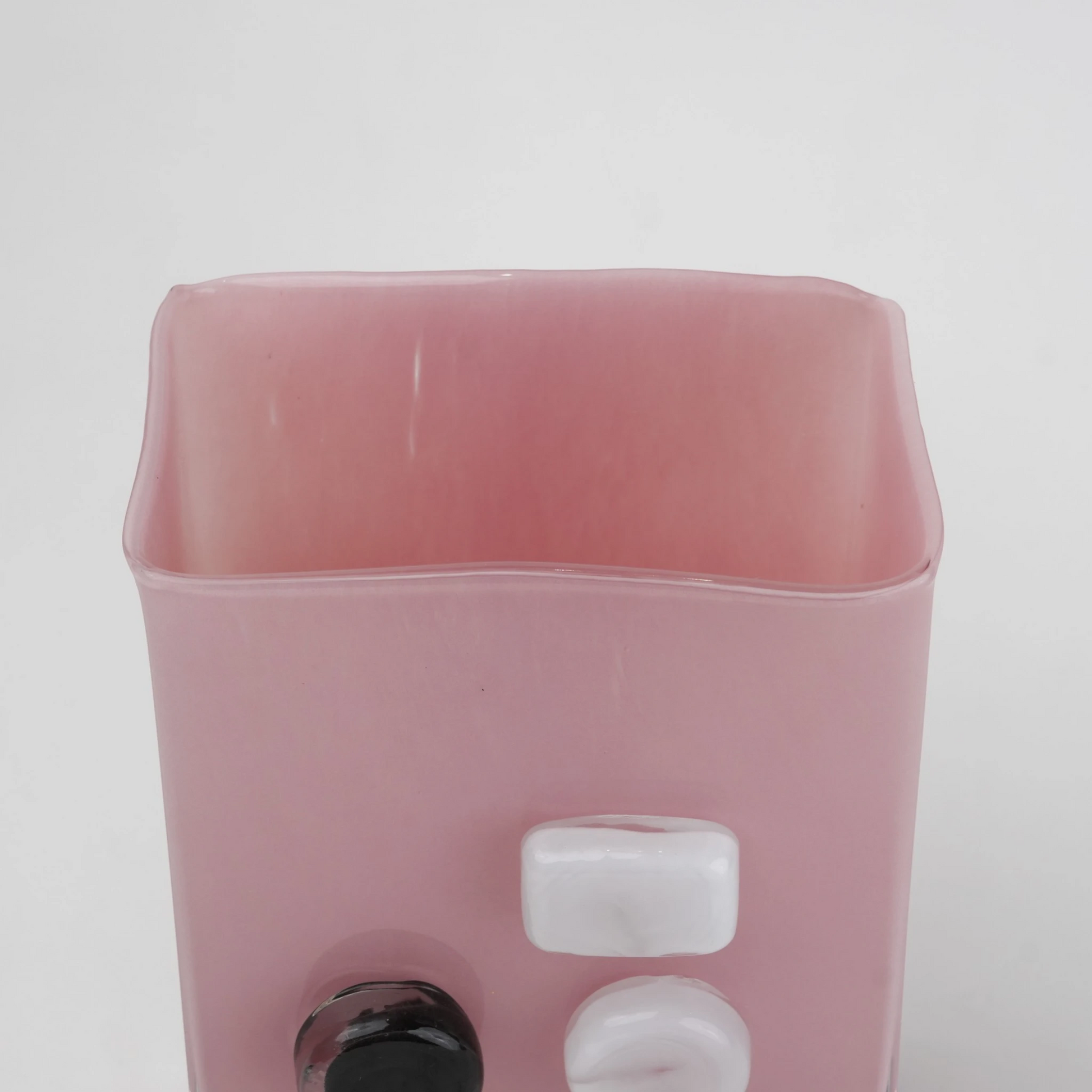 Blush Art Glass close-up, murrine accents