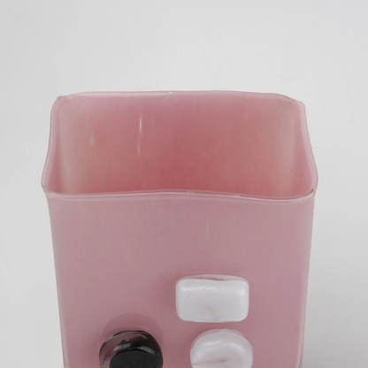Blush Art Glass close-up, murrine accents