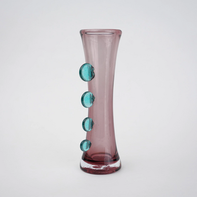 Plum Art Glass Vase