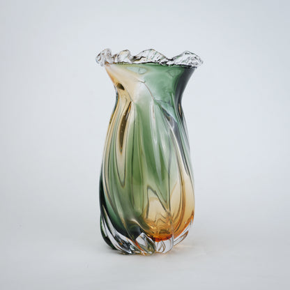 Meadow Flow Murano swirl vase, front shot