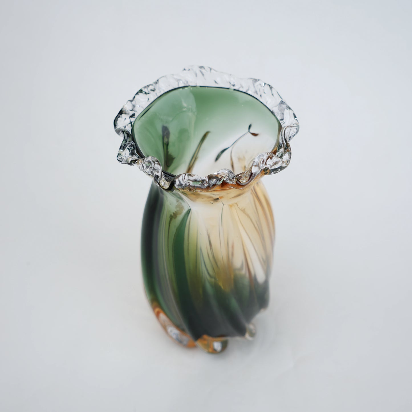 Meadow Flow vase, top-down swirl interior