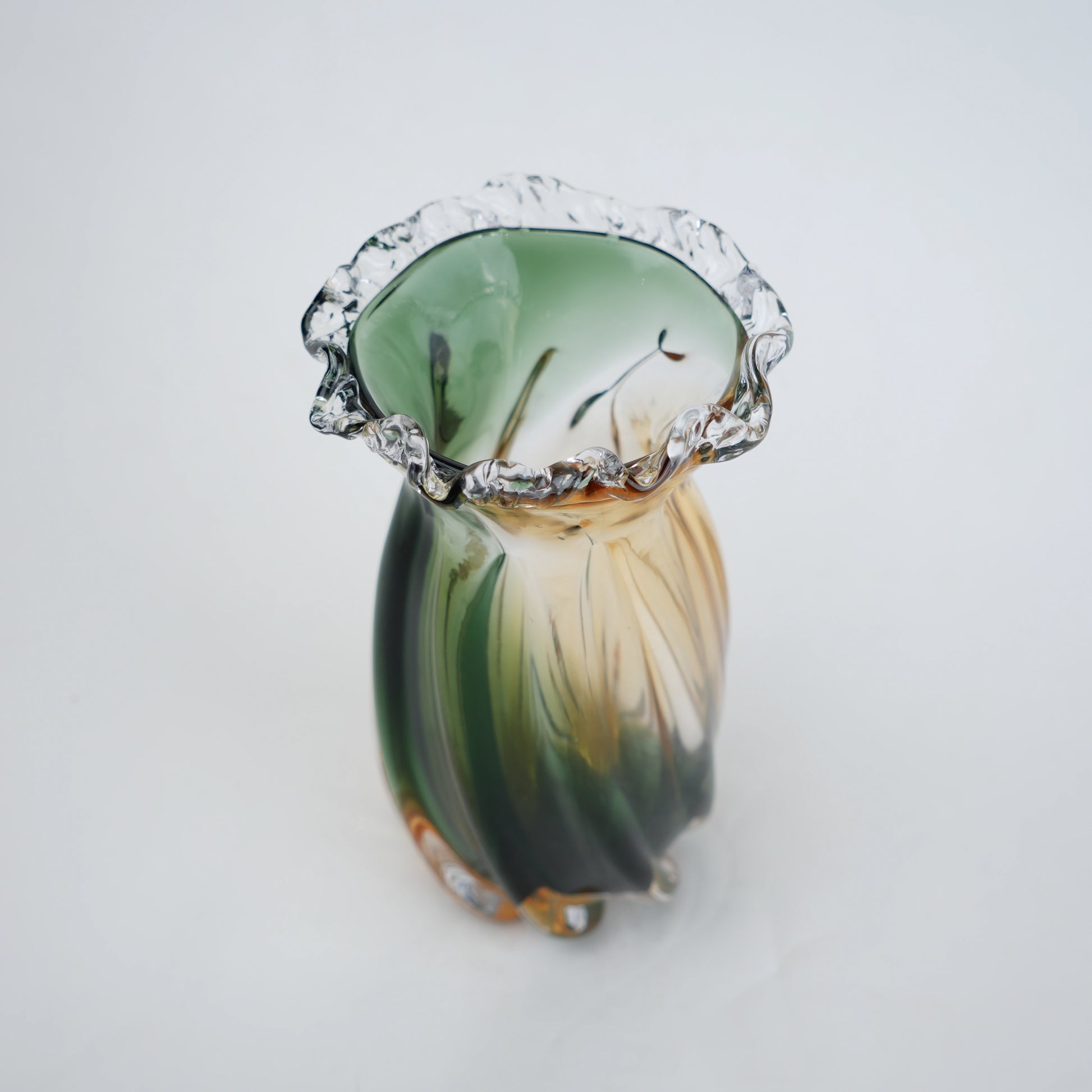 Meadow Flow vase, top-down swirl interior