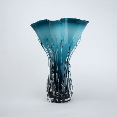 Azure Crinkle Vase