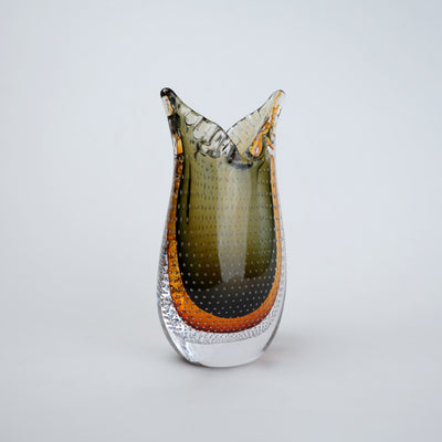 Olive Amber Vase