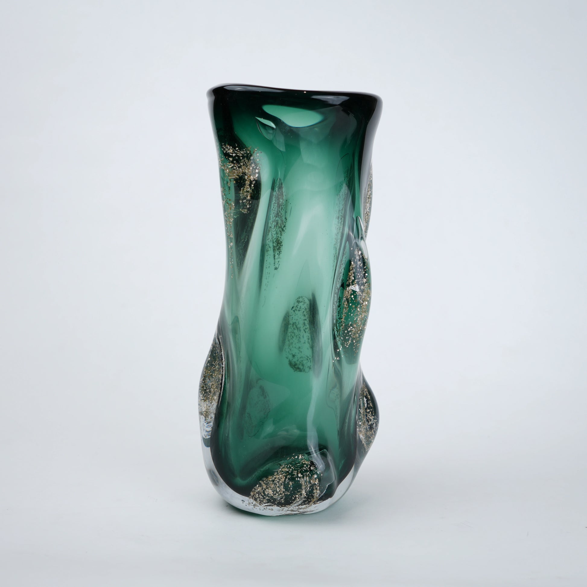 Emerald Aura twisted form, soft white studio