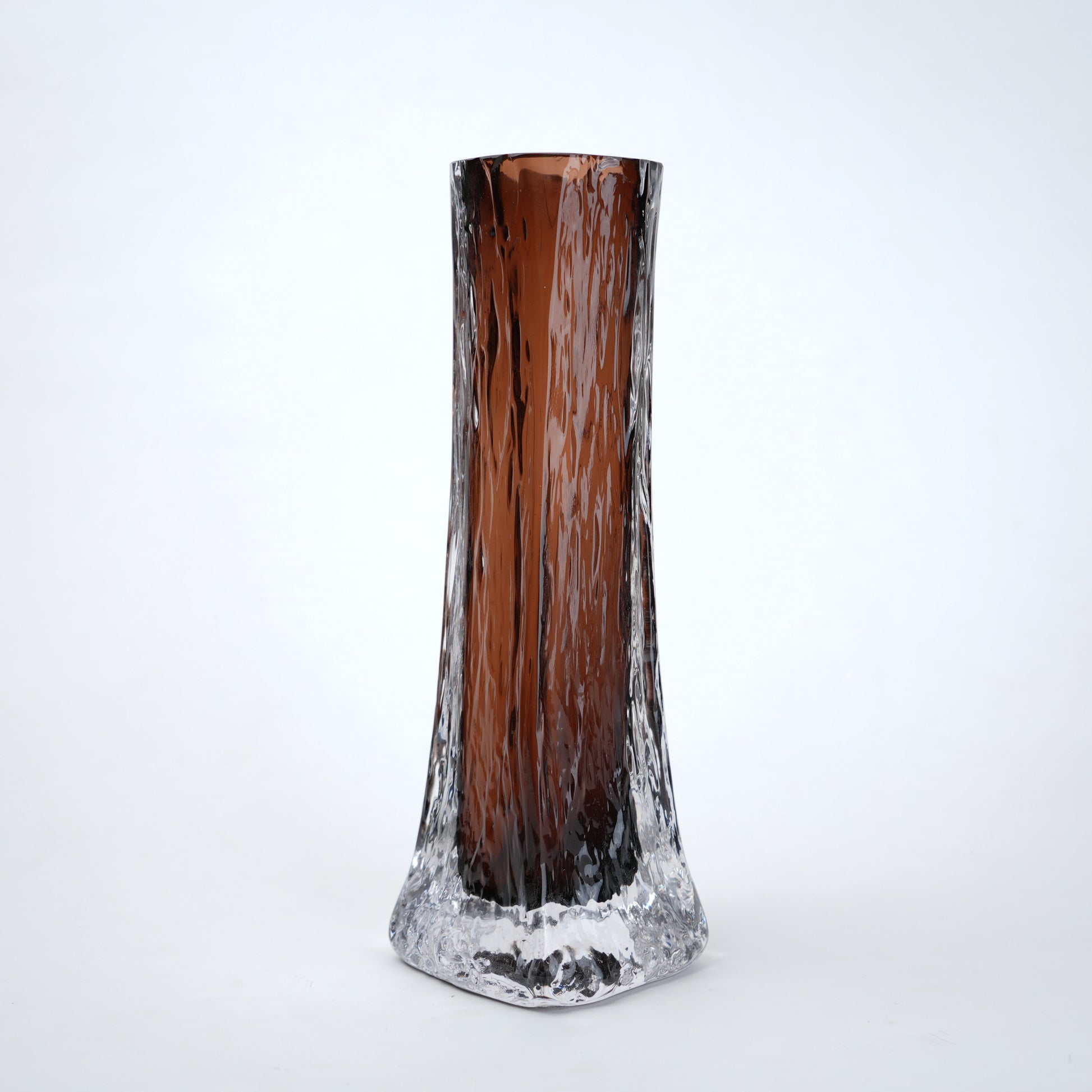 Mocha Glow tall vase, side angle studio