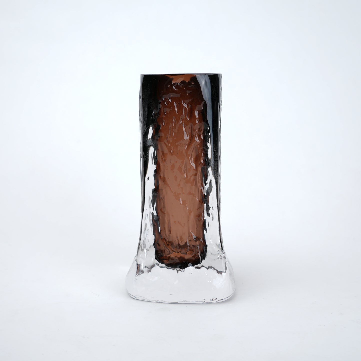 Mocha Glow small vase, front studio shot