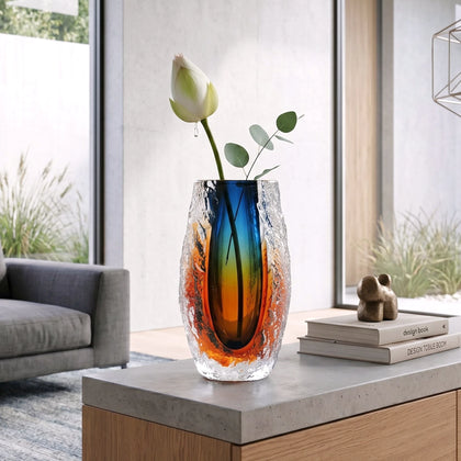 Ember Core vase w/ lotus stem, table shot