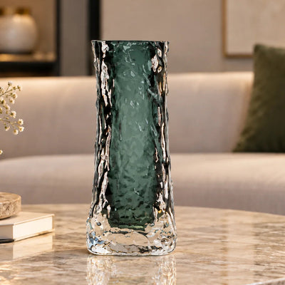 Grey Column Glass Vase