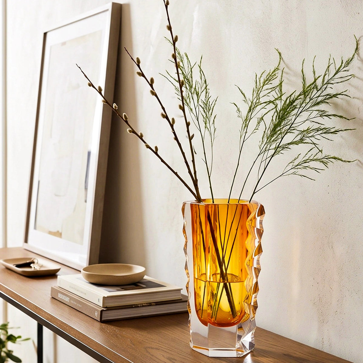 Radiant Core Glass Vase